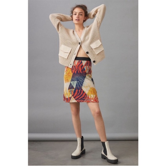 Anthropologie Dresses & Skirts - Anthropologie x Aldo Martins Abstract Print Jacquard Knit Mini Skirt Women’s - L